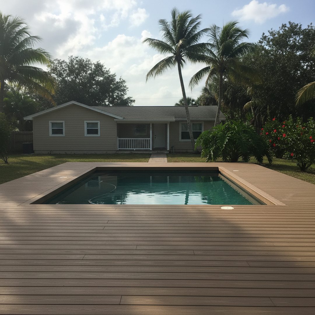 Deck Board Replacement & Resurfacing completed by Oasis Deck Company in Pembroke Pines, FL